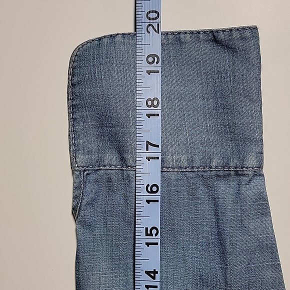 Vineyard Vines Blue Chambray Shirt Dress Tunic V-Neck Size 0 Preppy Coastal - Picture 16 of 16